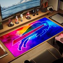 Buffalo Bills Logo Color Mouse Pad Large Gaming Table Cushion Non-slip Laptop Tablet Big Mousepad XXL Mat Mini PC Playmat With Lock edge 40cmx90cm(15.7x35.4inch) white