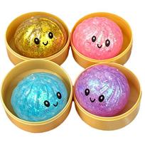 New Mini Glitter Dumpling Squishies Toy Baozi Dumpling Mystery Box Colorful Squishy Sensory Fidget Toy Anti Stress Squeeze Ball pink