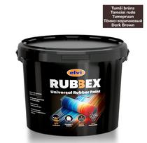 Akriliniai gumos pagrindo dažai Rubbex, tamsiai ruda sp., 3.5 kg