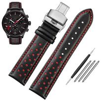Klasikinis Tissot Speed serijos NBA bendradarbiavimo T116.617 apyrankė iš natūralios odos Viršutinio sluoksnio karvės oda Laikrodžio dirželis 22 mm dirželis Tag heuer 22mm gray