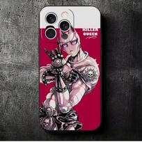 JoJo Adventure Killer Queen Soft Phone Case for iPhone 16 16E 17 Air 15 Pro Max 14 Plus 13 Mini 11 12 7 Black Cover Back Shell iPhone 15 Pro red