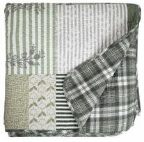 Lovatiesė Homla Cozy Autumn Patchwork, žalia sp., 200 cm x 220 cm