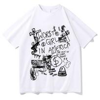 Slayyyter WorT Girl In America T Shirt Clothing Clothes Graphic Tops For Gifts Hight Quality T Shirts 3XL black