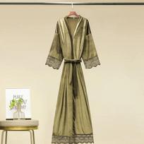 Ilgi aksominiai chalatai su nėrinių chalatu moterims nuotakos pamergės kimono chalatas vakarėlis minkšta ponia vestuvių namų apranga šilta aksominė chalato suknelė One Size beige