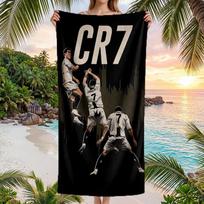 Cristiano Ronaldo Beach Towel Soft Microfiber Summer Towel Quick Dry Absorbent Towel for Beach Swimming Pool Travel 70cmx140cm(27x55inch)