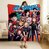 Anime My Hero Academia pledas Minkštas ir draugiškas odai, skirtas sofai, lovai, snausimui, lovatiesė, visų sezonų antklodė 75x90cm black