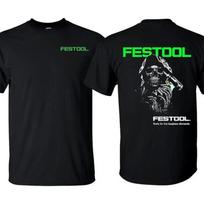 Festool Skull T-Shirt, Grim Reaper Holding Power Tool Design, Festool Workwear G S black
