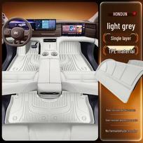 ZEEKR LS6 2026 TPE Floor Mats - Complete Interior Carpet Set Single-layer Light Gray TPE Standard black