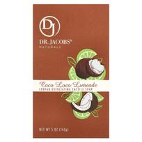 Dr. Jacobs Naturals, Šveičiamasis kastilijos muilas su lufa, Coco Loco Limeade, 5 oz (142 g) brown