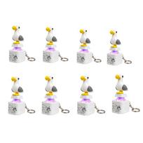 ** Seagull Mine Keychain, Usb Clicky Keyboard Fidget Button, Led Sound Keychain white