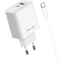 Beline 45W USB-A/USB-C GaN PD Charger cable, white