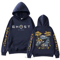 Yotei Dvasia Hoodis Vyrams Moterims Oversized Y2k Megztinis Fleece Šiltas Ilgomis Rankovėmis Harajuku Žaidimo Prekės Viršutiniai Drabužiai Palaidinė Dovana Gerbėjams 4XL black