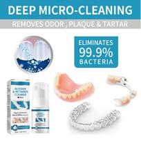 Stain Removal Aligner Cleaner Reduce Odor Refeshing Mint Extract Retainer Cleaning Foam 30ml white