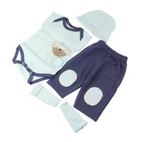 4 stilių drabužiai lėlėms, skirti silikoninei Reborn Baby Doll Boy Doll lėlei, pasidaryk pats. white