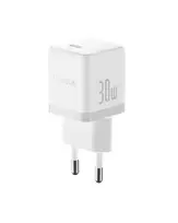 Baseus Wall Fast Charger Palm 30W USB-C QC3.0 PD3.0 with 1m USB-C Cable, White