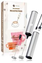 PHIEKA elektrinis pieno putų plakiklis su latte art įrankiu, įkraunamas per USB, 3 reguliuojami nustatymai, kompaktiškas, itin lengvas ir tylus, puikiai tinka kavai white