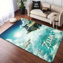 Z-Zeldos Hyrule žaidimo įkvėptas kilimas svetainei, sofos dekorui, miegamojo minkštas grindų kilimėlis, balkono poilsio zonos neslystantis kilimas, dovana 80*120cm