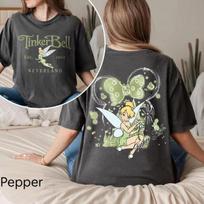 Retro Disney Tinker Bell Comfort Colors Shirt Tinkerbell Neverland Peter Pan Tshirt Fairy Magical Tee Disneyworld Shirts L black