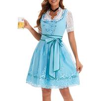 Oktoberfest kostiumas Vokiškas Bavarijos alaus festivalio apranga Dirndl suknelės Bluzonas XXL blue