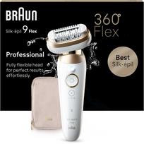 BRAUN Silk-épil 9 Flex 9-011 3D Epilator Gold White