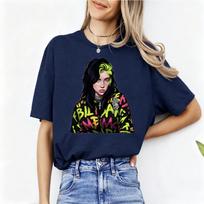 Billie Eilish Hit Me Hard and Soft Tour Shirt Concert Merch Cotton Tshirt 2026 Summer Unisexs Unisexs Oversized Streetwear Y2k L black