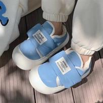 Karšti Žieminiai Batai Vyrams Pūkinės Vandeniui Atsparūs Pliušiniai Šlepetės Namų Unisex Stori Platforminiai Batai Moterims Poroms Šilti Medvilniniai Batai Šlepetė 40-41 dangaus mėlyna spalva