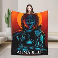The Conjuring Raudonoji Annabelle Nuotrauka Flanelinis pledas Šiltas minkštas užklotas sofai kėdei kelionei biurui lovatiesė sofos lovos užvalkalas 130x150cm brown