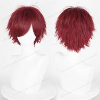 Anime 30cm Trumpas Tiesus Cosplay Perukas Juodas Baltas Žalias Rudas Violetinis Mėlynas Pilkas Raudonas Auksinis Vyras Moteris Karščiui Atsparus Sintetinis Plaukas as the picture- brown