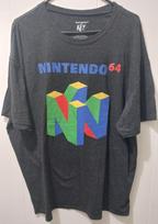 Nintendo 64 Big Classic Logo Men's Black T-Shirt Size XL Unisex T-Shirt M blue