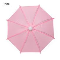 1vnt Baby Doll Rain Gear žaislinis skėtis Mini skėtis lėlės priedai Vaikų įvairiaspalviai žaisliniai drabužiai rožinė