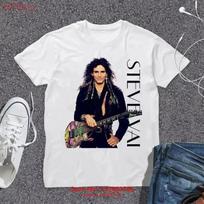 Vtg Steve Vai Singer Heavy Cotton White T Shirt For Unisex All Size Vintage Stylish Unisex Breathable Designer Clothes 4XL black