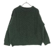 Beauty products BLARNEY Woollen Mills wool blend Long sleeve knit L green Men's Used black