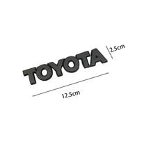For Toyota RAV4 hh10 Corolla Camry Prado Crown REIZ CHR LAND CRUISER 3D emblem stickers front and rear car logo modification 12.5CM gray