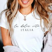 Italy Shirt, La Dolce Vita Italia T-shirt, Unisex M white