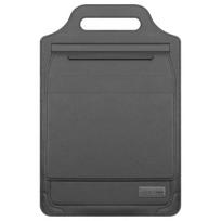 Laptop Sleeve With Handle Inner Padding MacBook Air 13 Inch Compatible 11-16 Laptops PU Leather Case 15-16 inch gray