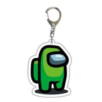 Acrylic Among Us Keychain: New Cross Anime Style 55mm black