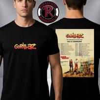 2 Sided Gorillaz The Mountain Tour US And Canada 2026 Schedule T- Shirt CL912 XXXXL beige