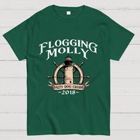 Flogging Molly Unisex 100% Medvilnės Vasariniai Laisvi Šaunūs Kasdieniniai Marškinėliai XXL alyvuogių žalia