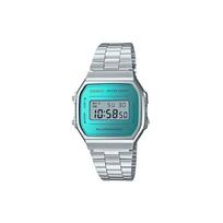 Casio Vintage Series A168 Classic Retro Waterproof Quartz Movement Stainless Steel Strap Women watches Blue A168WEM-2 Random Watch Box,Green Dial blue