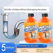 Anti-Odor Sewer Solution: Powerful Deodorizer for Kitchen Sinks, Toilets, and Bathroom Pipes 5 Bottles of 2500ml