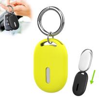 Silicone Protective Case for Xiaomi Tag with Metal Keyring, Anti-Lost Tracker Cover, Scratch and Drop Protection geltona