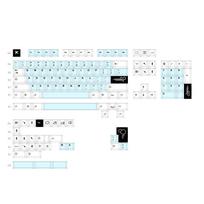Rain Cloud Retro PBT Keycaps: Wear-Resistant, Five-Sided Dye-Sublimation, Cross Stem, Original Height, DIY.