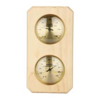 High-Precision Wooden Hygrometer & Thermometer for Sauna and Indoor Use beige