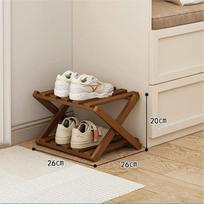 2-6 Tier Installation Free Bamboo Shoe Rack for Home Use, Simple Breathable Shoe Shelf, Foldable Multifunctional Storage Rack gray