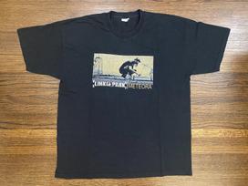 VINTAGE LINKIN PARK METEORA 2003 UK TOUR AUTHENTIC BLACK BAND TEE SIZE XXL Unisex T-Shirt M beige