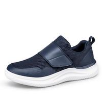 Vyriški lengvai įsispiriami laisvalaikio sportbačiai Reguliuojami Velcro dirželiai Sportiniai bateliai vaikščiojimui Bėgiojimui Lengvi Zapatillas Deportivas Hombre 46 tamsiai mėlyna spalva