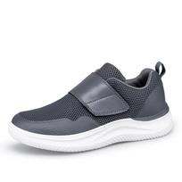 Vyriški lengvai įsispiriami laisvalaikio sportbačiai Reguliuojami Velcro dirželiai Sportiniai bateliai vaikščiojimui Bėgiojimui Lengvi Zapatillas Deportivas Hombre 48 gray