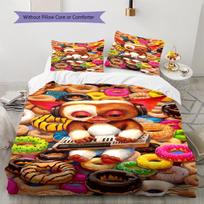 Gizmo Gremlins Pattern Bedding,Quilt Set Quilt Cover Pillowcase Home Birthday Gift (1 * duvet cover + 2 * pillowcase, without core) 135x200cm orange