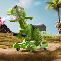Toddler Dinosaur Ride On Car Baby Sliding Walker Balance Car Indoor Outdoor Riding Toy Dino Birthday Gift For Boys Girls žalia