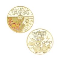 Pokemon Pikachu atminimo moneta su dovanų dėžute animacinių filmukų anime atminimo ženklelis gerbėjams WR-5-7362-1